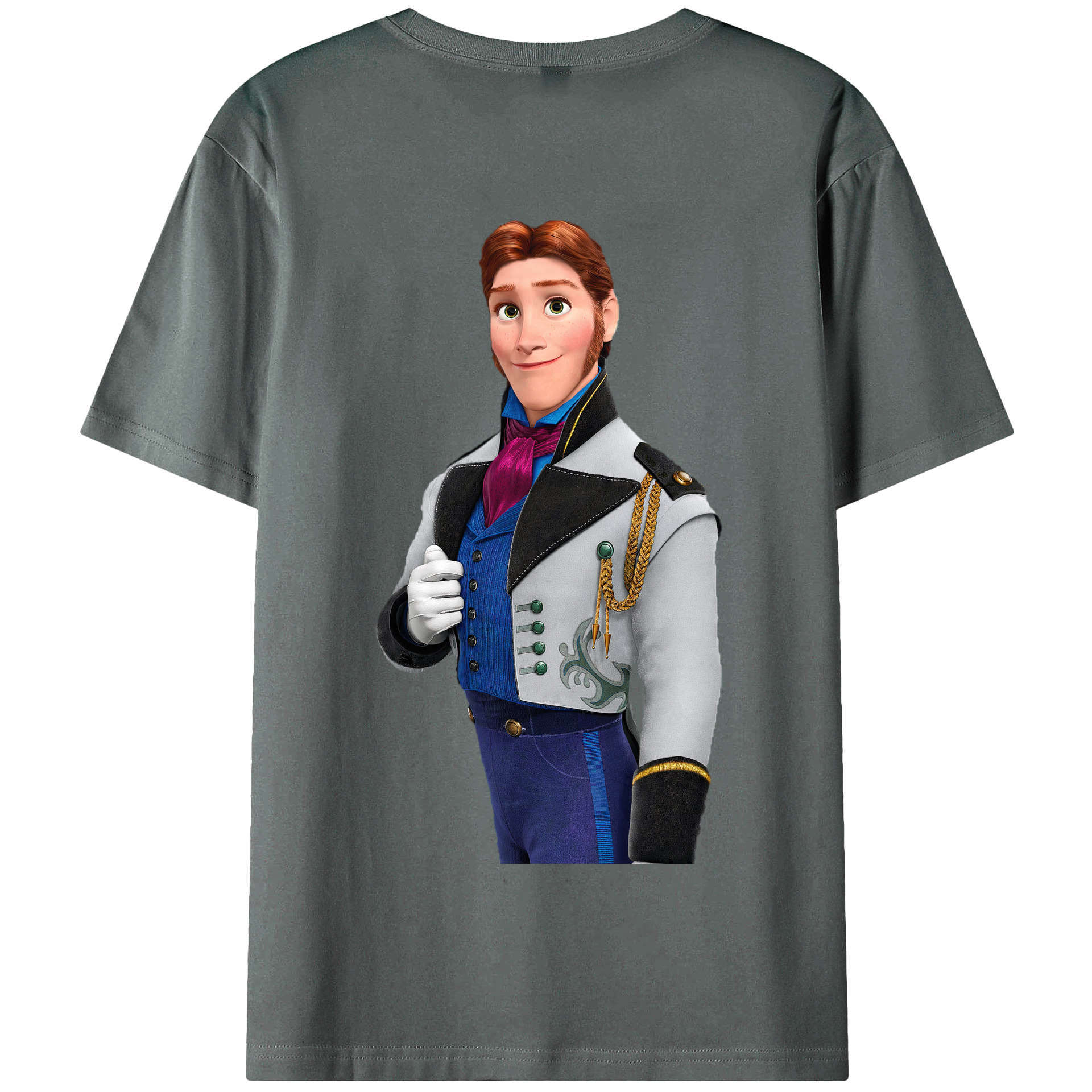 （画像用） アナと雪の女王 アンナ エルサ Frozen Anna Elsa 綿100％半袖Tシャツ（背面プリント）